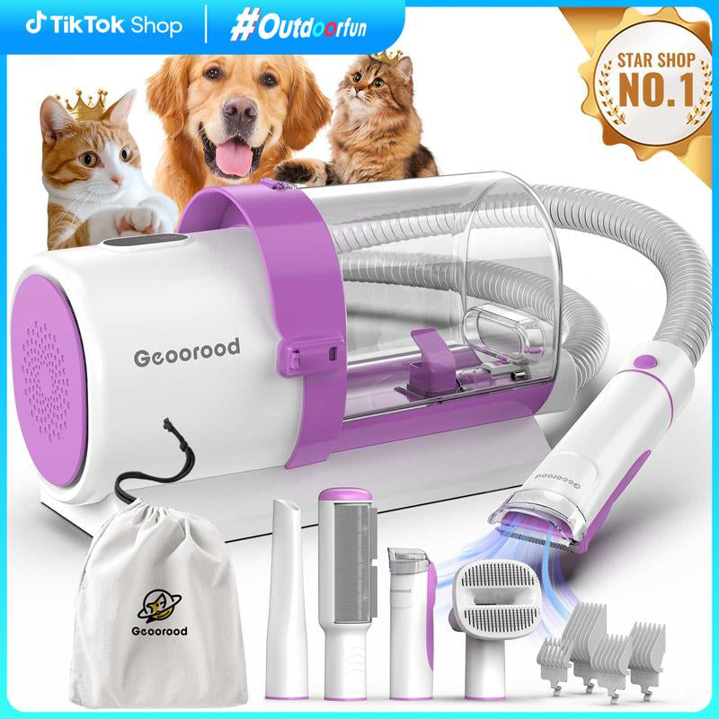 【Memorial Day】Geoorood Dog Grooming Vacuum, 13000Pa Dog Vacuum Brush for Shedding Grooming, Pet Grooming Vacuum, Dog Hair Vacuum Groomer, 2.5L Large Dog Grooming Kit , Pet Products #Tiktokshopflashsale