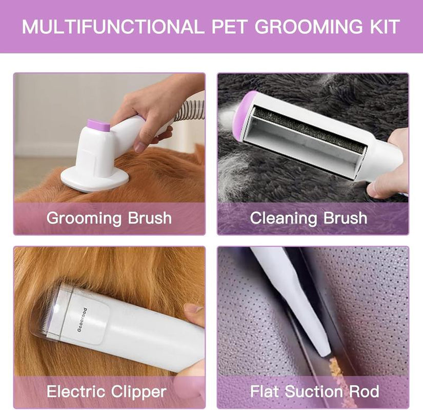 【Memorial Day】Geoorood Dog Grooming Vacuum, 13000Pa Dog Vacuum Brush for Shedding Grooming, Pet Grooming Vacuum, Dog Hair Vacuum Groomer, 2.5L Large Dog Grooming Kit , Pet Products #Tiktokshopflashsale