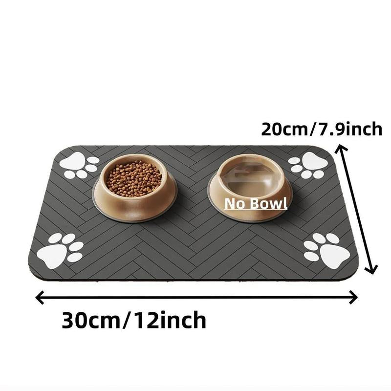 Pet Feeding Mat, Non-Slip Pet Food Mat, Water Absorbent Pet Feeding Pad, Pet Supplies for Dog & Cat, Dog & Cat Accessories