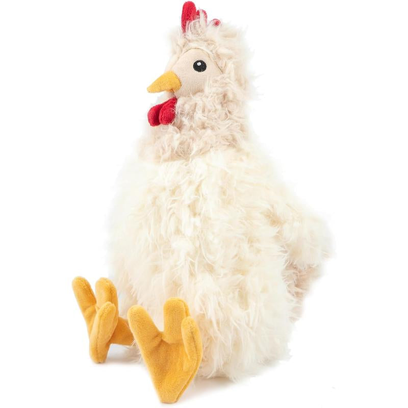 Best Pet Supplies Chicken Crinkle Plush Dog Toys for Interactive Play, Puppy and Senior Indoor Play, Colorful Chicken Toy Shape, Cute and Cuddly - Crinkle Chicken Bundle (Brown, Beige, Wine Red) Best Pet Supplies