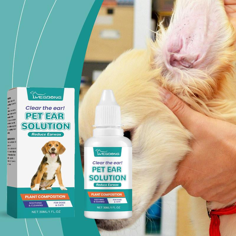 Pet Ear Wash Relieves Cat Dog Ear Discomfort Cleans Removes Dirt Moisturizes Soothes Nourishes