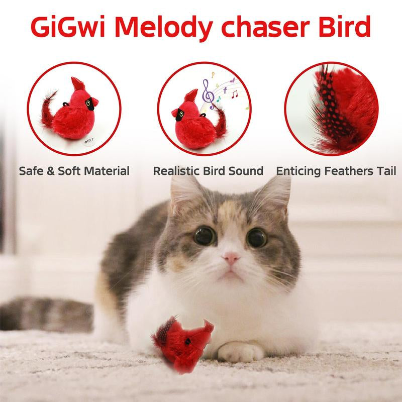 Simulation Bird Design Cat Toy, 1 Count/2 Counts Interactive Plush Cat Teaser Toys, Cat Teething Toy, Pet Supplies for Indoor Kitty Kitten Exercise Tools, Men Gifts