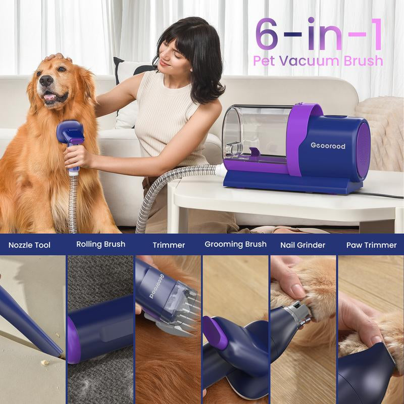 【Memorial Day】Geoorood Dog Grooming Vacuum, 13000Pa Dog Vacuum Brush for Shedding Grooming, Pet Grooming Vacuum, Dog Hair Vacuum Groomer, 2.5L Large Dog Grooming Kit , Pet Products #Tiktokshopflashsale