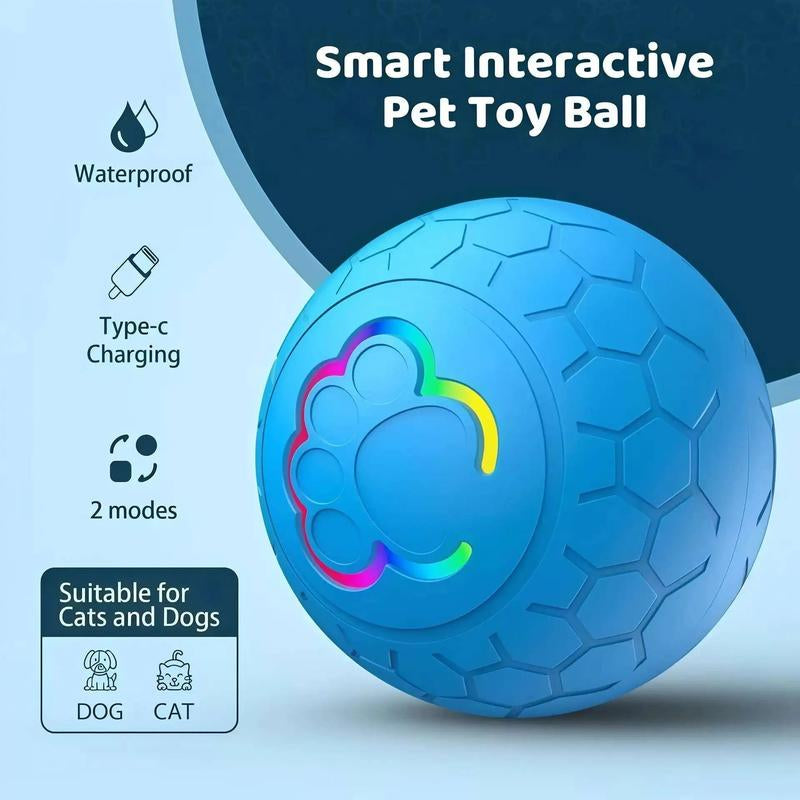 Automatic Bouncing Dog Toy Ball - Suitable for Small Dogs, Lightweight Design, Ideal for Active Playtime