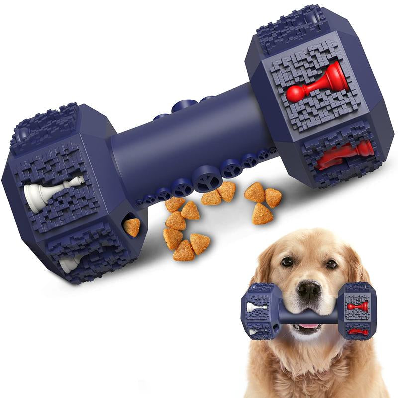 Petopia Dog Chew Toys Tough Natural Rubber Dumbbell Toy for Small Medium Large Dogs Indestructible