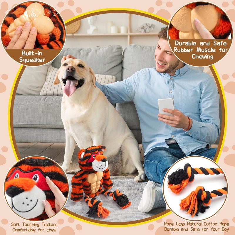Calibonbon Tug of War-Dog Toy – Interactive Chew Toy for Medium & Large Dogs,Super Wear-Resistant Pet Chew Sticks, Indoor Outdoor Teeth-Grinding Teeth - Cleaning Toys, Dog Jaw Muscle Trainers, Anti-Destruction and Bite-Resistant Teething Toys