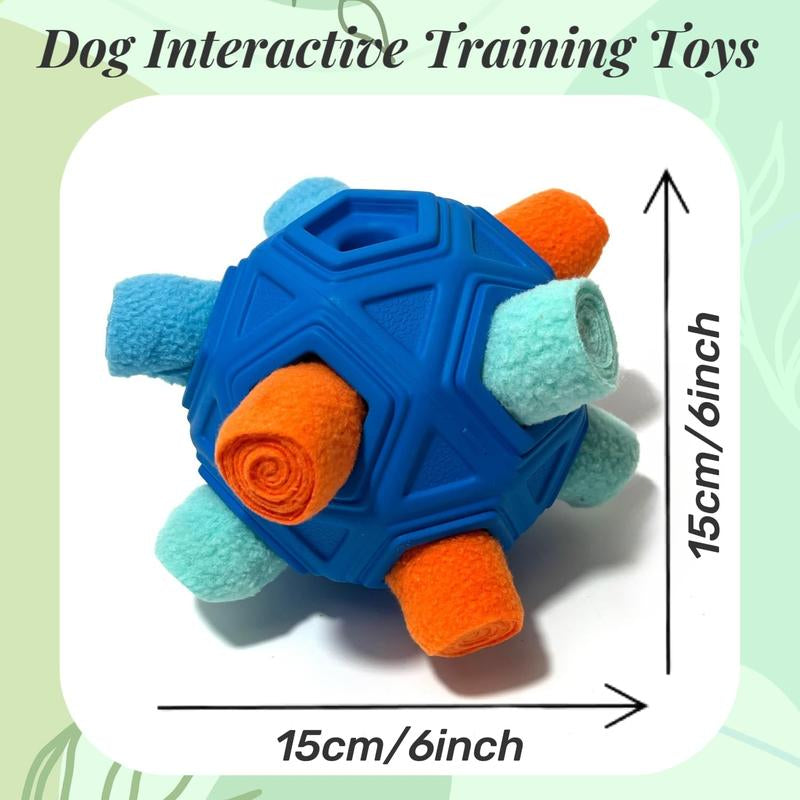 Ball for Dog Toys Unbreakable Upgrade Interactive Mat Puppy Dispenser Slow Feeder Puzzle Small Medium Large Pets (Blue Tangerine New)