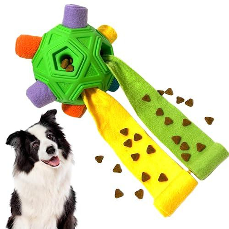 Ball for Dog Toys Unbreakable Upgrade Interactive Mat Puppy Dispenser Slow Feeder Puzzle Small Medium Large Pets (Blue Tangerine New)