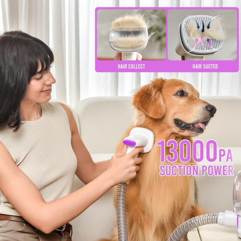 【Memorial Day】Geoorood Dog Grooming Vacuum, 13000Pa Dog Vacuum Brush for Shedding Grooming, Pet Grooming Vacuum, Dog Hair Vacuum Groomer, 2.5L Large Dog Grooming Kit , Pet Products #Tiktokshopflashsale