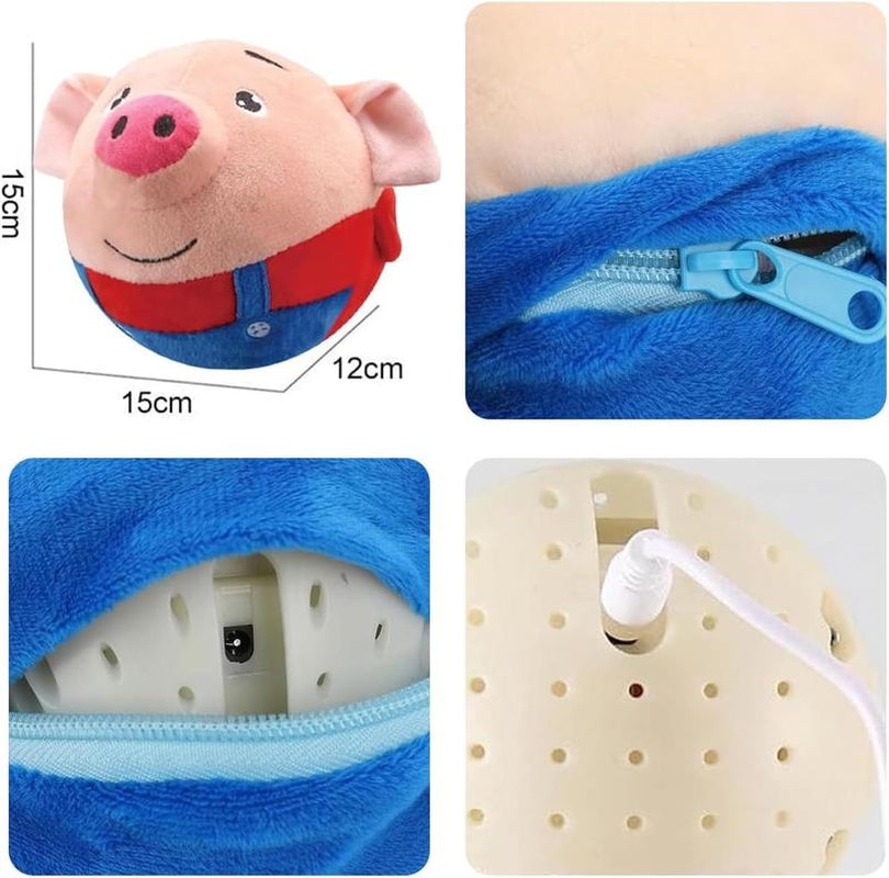 Bounce & Squeak! Rechargeable Jumping Pig Toy for Dogs & Cats – Interactive Play, Keep Pets Happy & Active