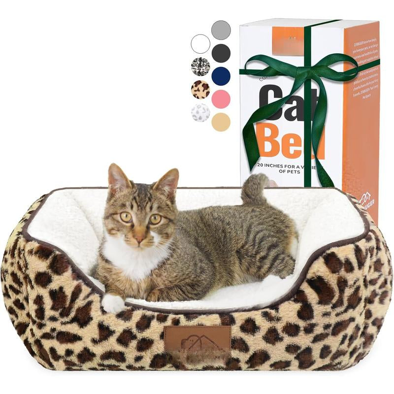 Bed for Medium Dogs, Sofa Beds Supportive Pet Couch Bed with Removable Washable Mat and Nonskid Bottom (Medium, Pink)