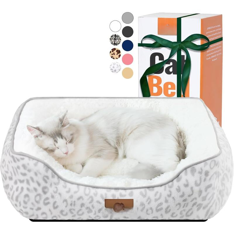Bed for Medium Dogs, Sofa Beds Supportive Pet Couch Bed with Removable Washable Mat and Nonskid Bottom (Medium, Pink)