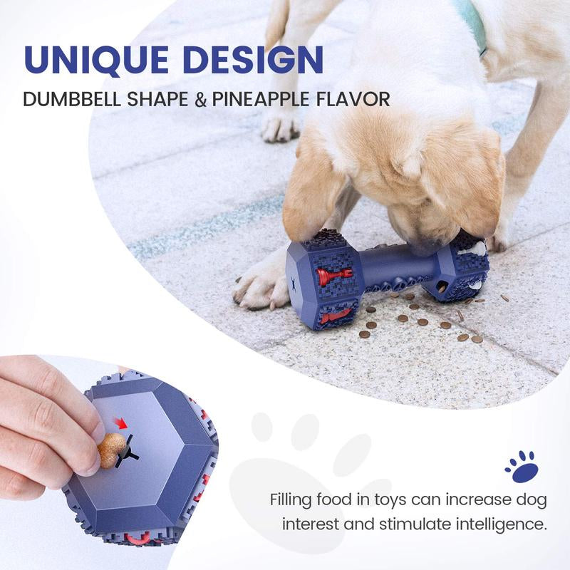 Petopia Dog Chew Toys Tough Natural Rubber Dumbbell Toy for Small Medium Large Dogs Indestructible