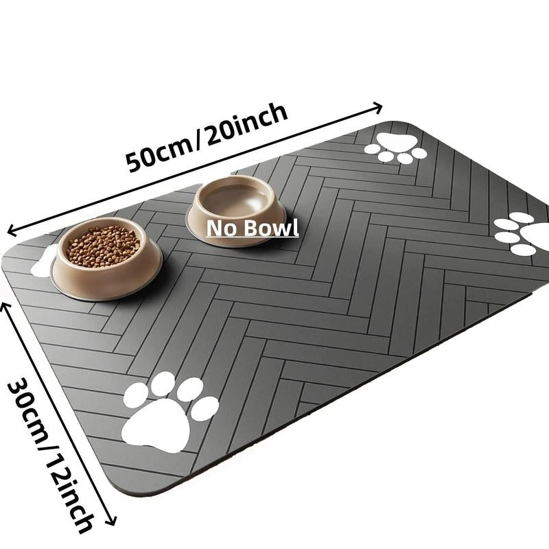 Pet Feeding Mat, Non-Slip Pet Food Mat, Water Absorbent Pet Feeding Pad, Pet Supplies for Dog & Cat, Dog & Cat Accessories
