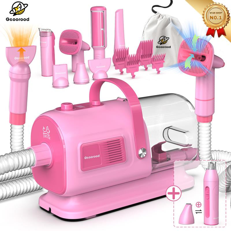 【Memorial Day】Geoorood Dog Grooming Vacuum, 13000Pa Dog Vacuum Brush for Shedding Grooming, Pet Grooming Vacuum, Dog Hair Vacuum Groomer, 2.5L Large Dog Grooming Kit , Pet Products #Tiktokshopflashsale
