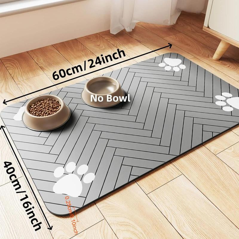 Pet Feeding Mat, Non-Slip Pet Food Mat, Water Absorbent Pet Feeding Pad, Pet Supplies for Dog & Cat, Dog & Cat Accessories