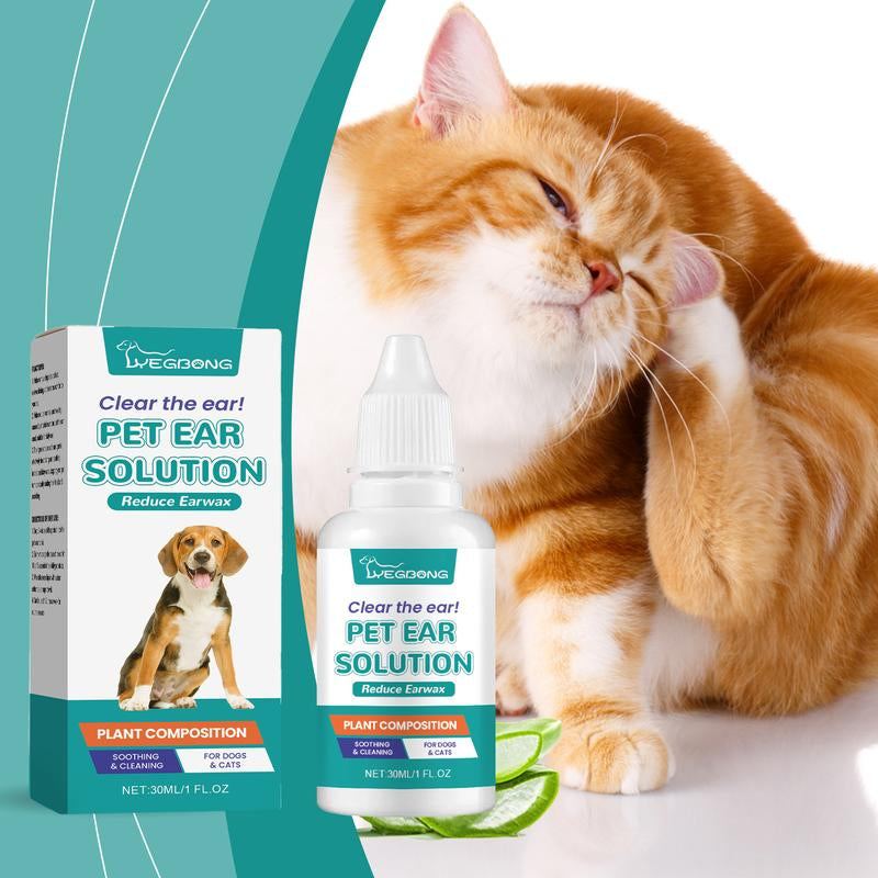 Pet Ear Wash Relieves Cat Dog Ear Discomfort Cleans Removes Dirt Moisturizes Soothes Nourishes