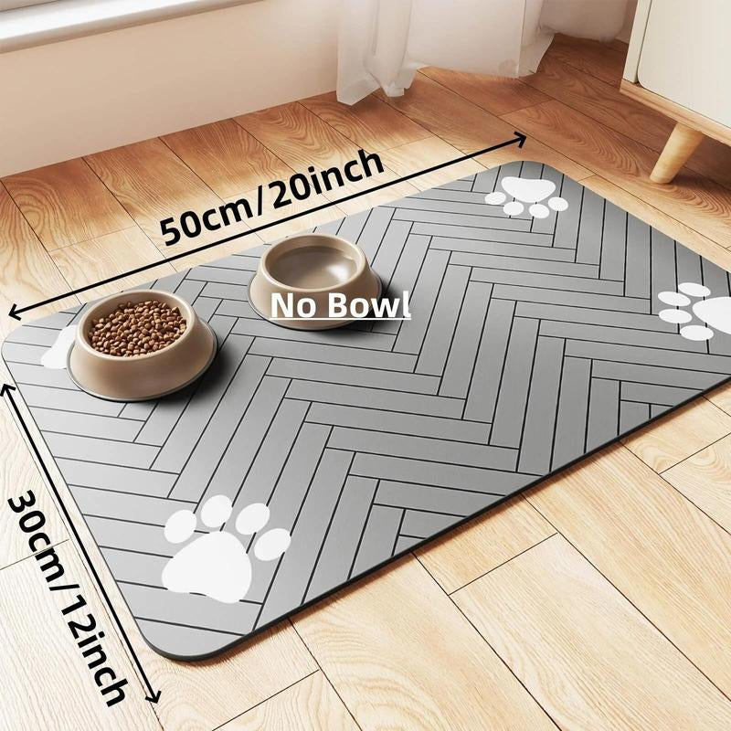 Pet Feeding Mat, Non-Slip Pet Food Mat, Water Absorbent Pet Feeding Pad, Pet Supplies for Dog & Cat, Dog & Cat Accessories