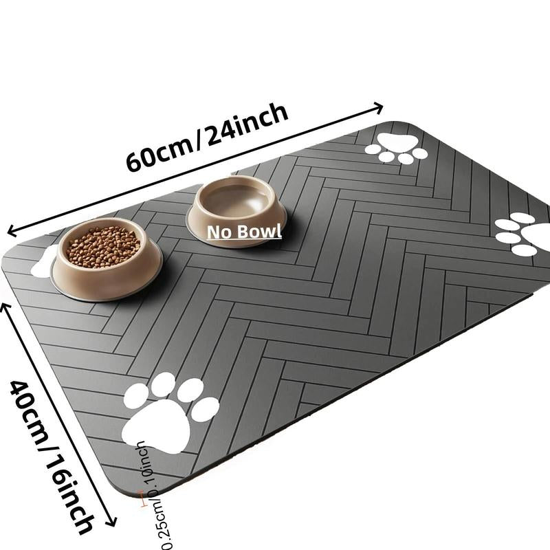 Pet Feeding Mat, Non-Slip Pet Food Mat, Water Absorbent Pet Feeding Pad, Pet Supplies for Dog & Cat, Dog & Cat Accessories