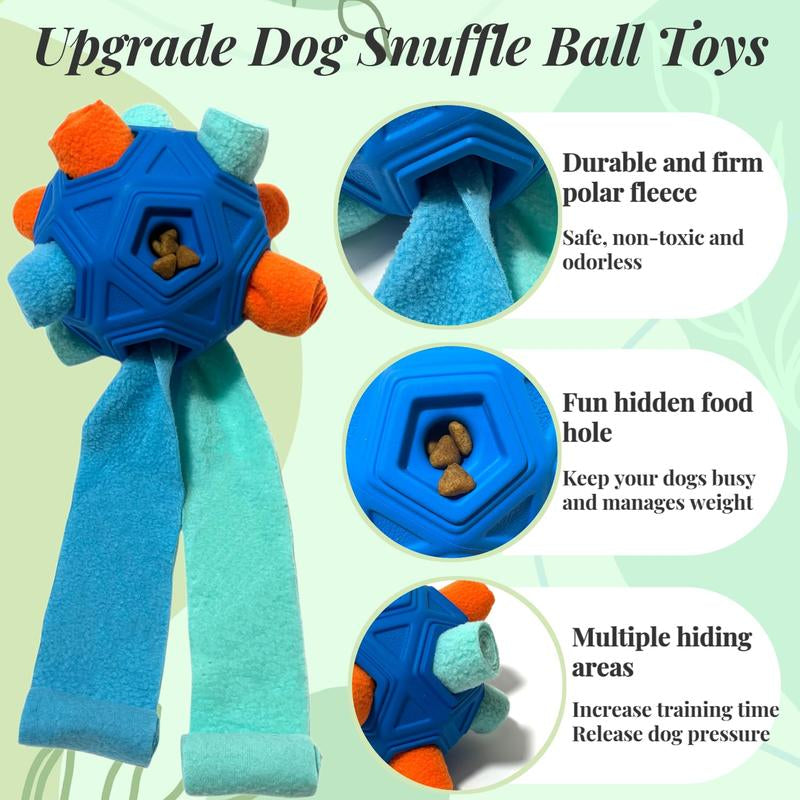 Ball for Dog Toys Unbreakable Upgrade Interactive Mat Puppy Dispenser Slow Feeder Puzzle Small Medium Large Pets (Blue Tangerine New)