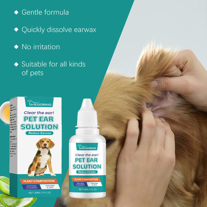 Pet Ear Wash Relieves Cat Dog Ear Discomfort Cleans Removes Dirt Moisturizes Soothes Nourishes