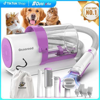 【Memorial Day】Geoorood Dog Grooming Vacuum, 13000Pa Dog Vacuum Brush for Shedding Grooming, Pet Grooming Vacuum, Dog Hair Vacuum Groomer, 2.5L Large Dog Grooming Kit , Pet Products #Tiktokshopflashsale