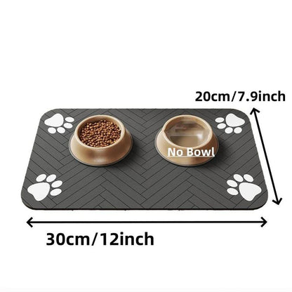 Pet Feeding Mat, Non-Slip Pet Food Mat, Water Absorbent Pet Feeding Pad, Pet Supplies for Dog & Cat, Dog & Cat Accessories