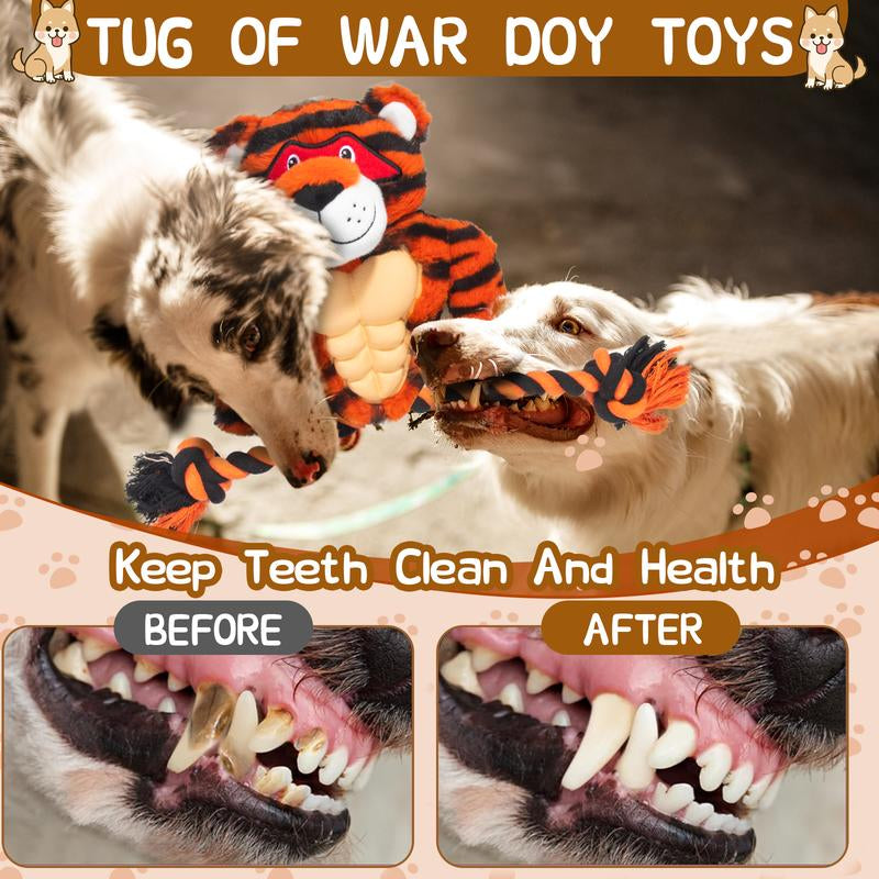 Calibonbon Tug of War-Dog Toy – Interactive Chew Toy for Medium & Large Dogs,Super Wear-Resistant Pet Chew Sticks, Indoor Outdoor Teeth-Grinding Teeth - Cleaning Toys, Dog Jaw Muscle Trainers, Anti-Destruction and Bite-Resistant Teething Toys