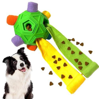 Ball for Dog Toys Unbreakable Upgrade Interactive Mat Puppy Dispenser Slow Feeder Puzzle Small Medium Large Pets (Blue Tangerine New)