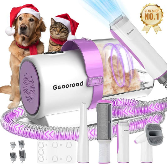 【Memorial Day】Geoorood Dog Grooming Vacuum, 13000Pa Dog Vacuum Brush for Shedding Grooming, Pet Grooming Vacuum, Dog Hair Vacuum Groomer, 2.5L Large Dog Grooming Kit , Pet Products #Tiktokshopflashsale