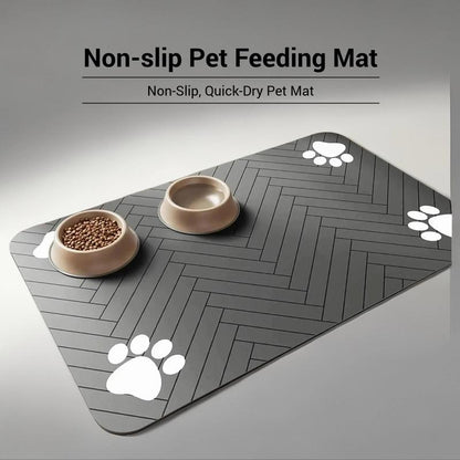 Pet Feeding Mat, Non-Slip Pet Food Mat, Water Absorbent Pet Feeding Pad, Pet Supplies for Dog & Cat, Dog & Cat Accessories