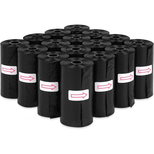 Dog Waste Bags, Poop Bags for Dogs, Extra Thick Strong Leak-Proof Doggy Bags 16 Rolls (240 Bags), Black